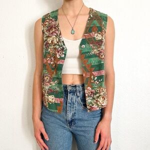 vintage open front vest